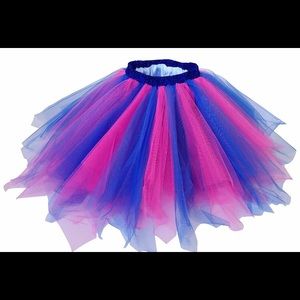 Pink & Blue Tulle Tutu, Size L/XL